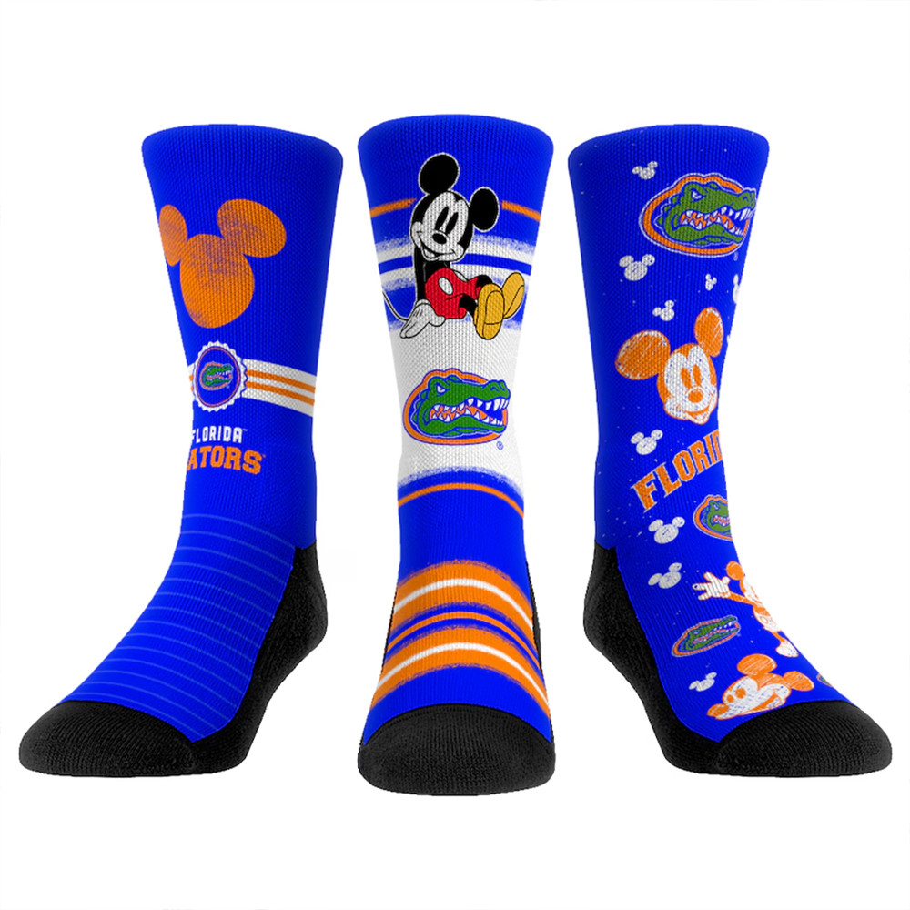 Florida Gators Rock Em Socks Unisex Disney Three-Pack Crew Socks Gift For Basketball Lover