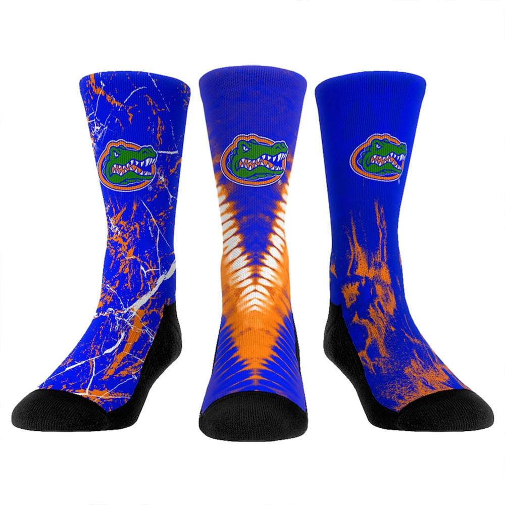 Florida Gators Rock Em Socks Unisex Three-Pack Crew Socks Set Basketball Fan Gift Ideas