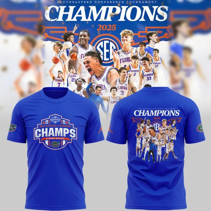 Florida Gators SEC Men's Basketball Champions 2025 Shirt Clothing Fan Gifts For Him
