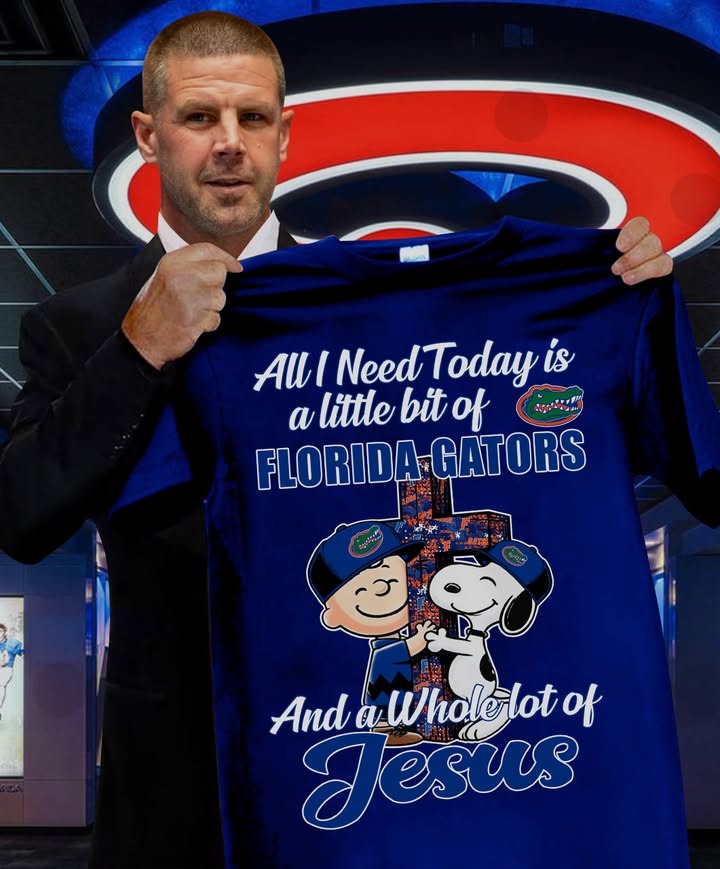 Florida Gators T-Shirt All I Need Today Is A Bit Of Gators And A Lot Of Jesus Gift For Fans