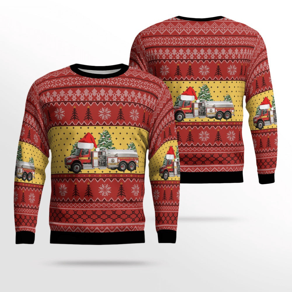 Florida Jacksonville Fire and Rescue Department Christmas Unisex Sweaters Gift For Christmas