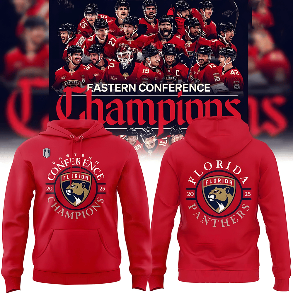 Florida Panthers 2025 Eastern Conference Champions Special Red Hoodie Gift Ideas For Hockey Fans