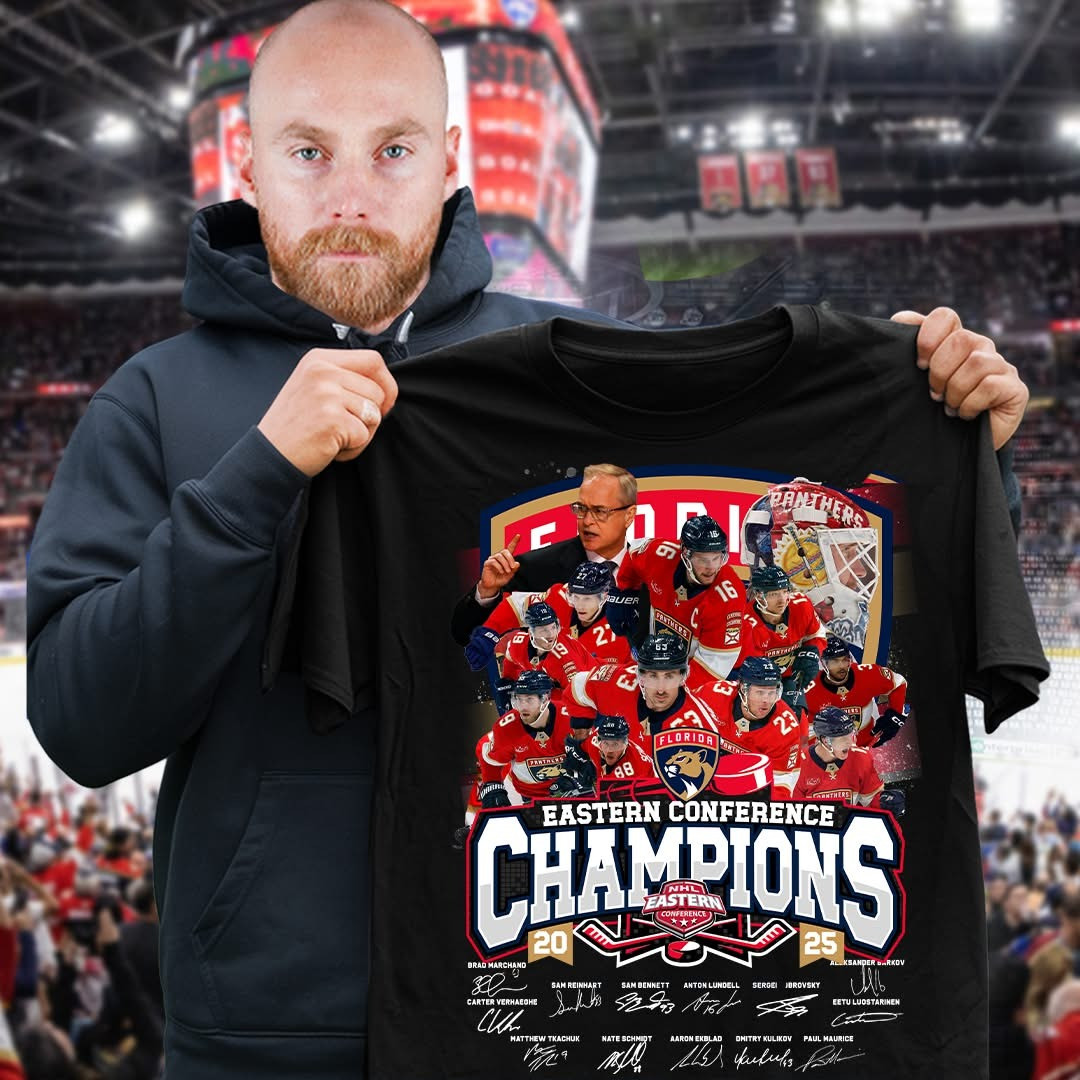Florida Panthers 2025 Eastern Conference Champions T-Shirt Florida Panthers Merch