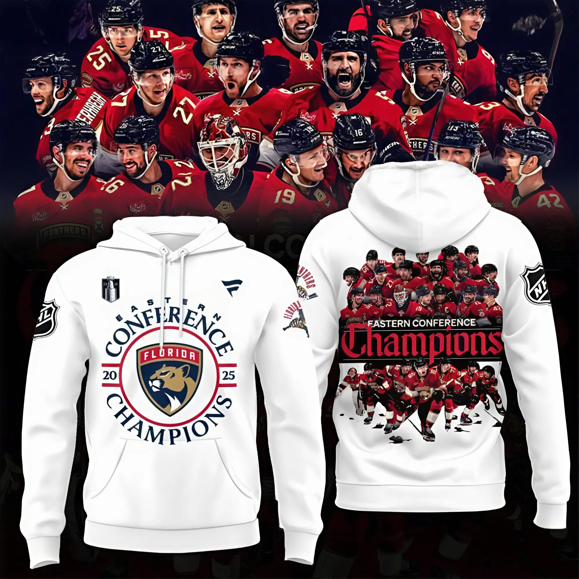 Florida Panthers 2025 EC Champs Hoodie Panthers Championship Shirt Gift For Hockey Fan