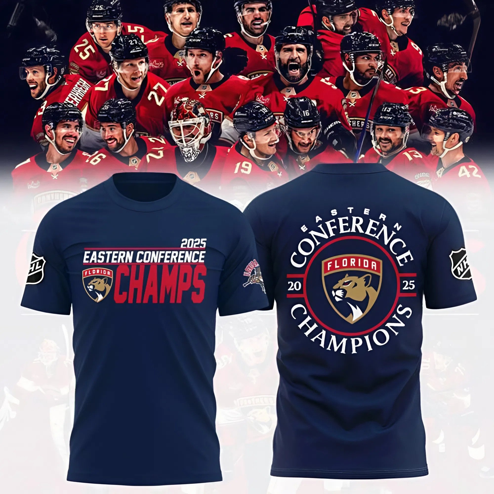 Florida Panthers 2025 EC Champs T-Shirt Panthers Shirt Best Gift For Hockey Fan