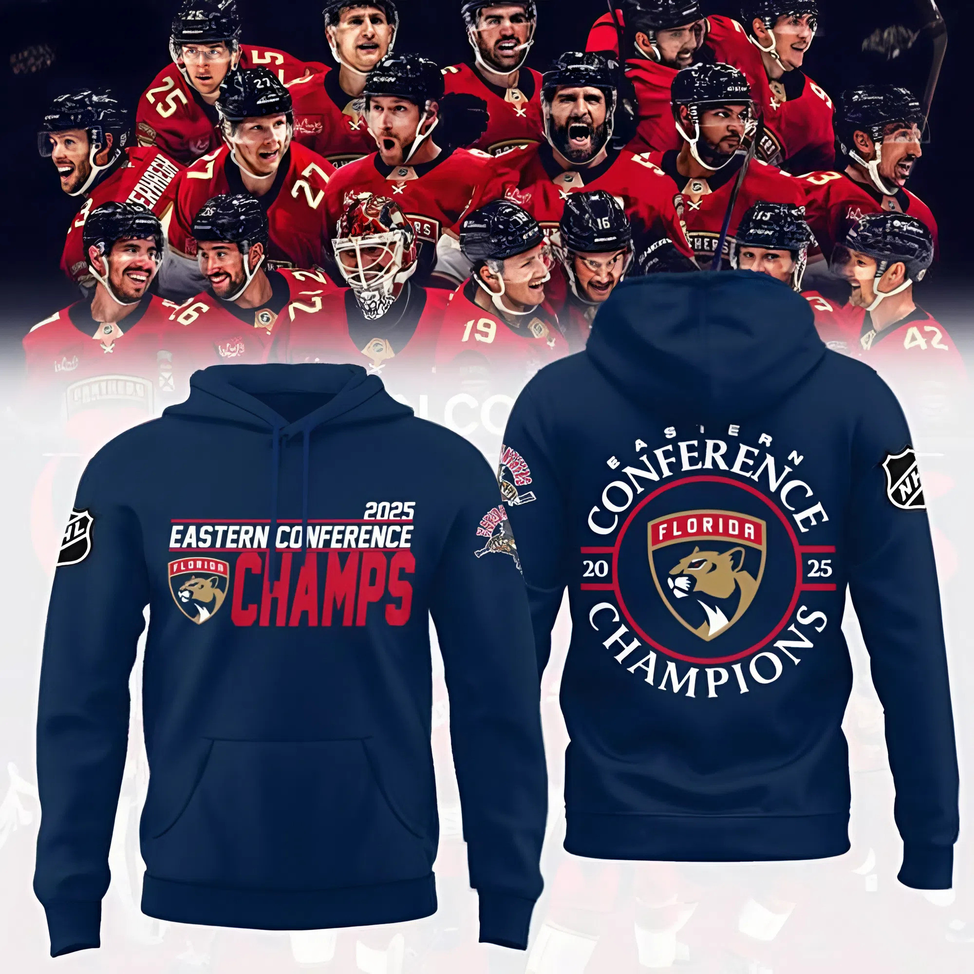 Florida Panthers Champions 2025 Eastern Conference Champions Hoodie Premium Fan Gear Gift For Hockey Lovers