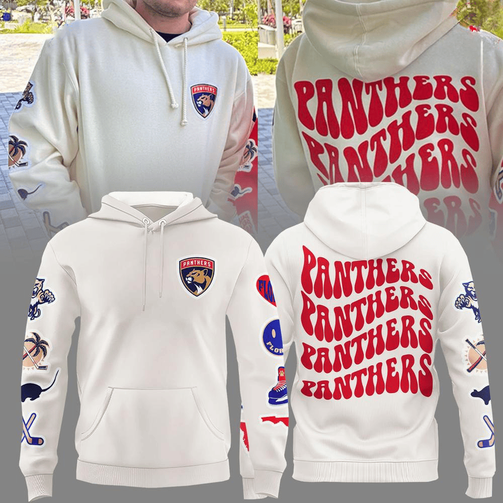 Florida Panthers Logo Shield Special Cream Hoodie Unique Gifts Idea For Fans