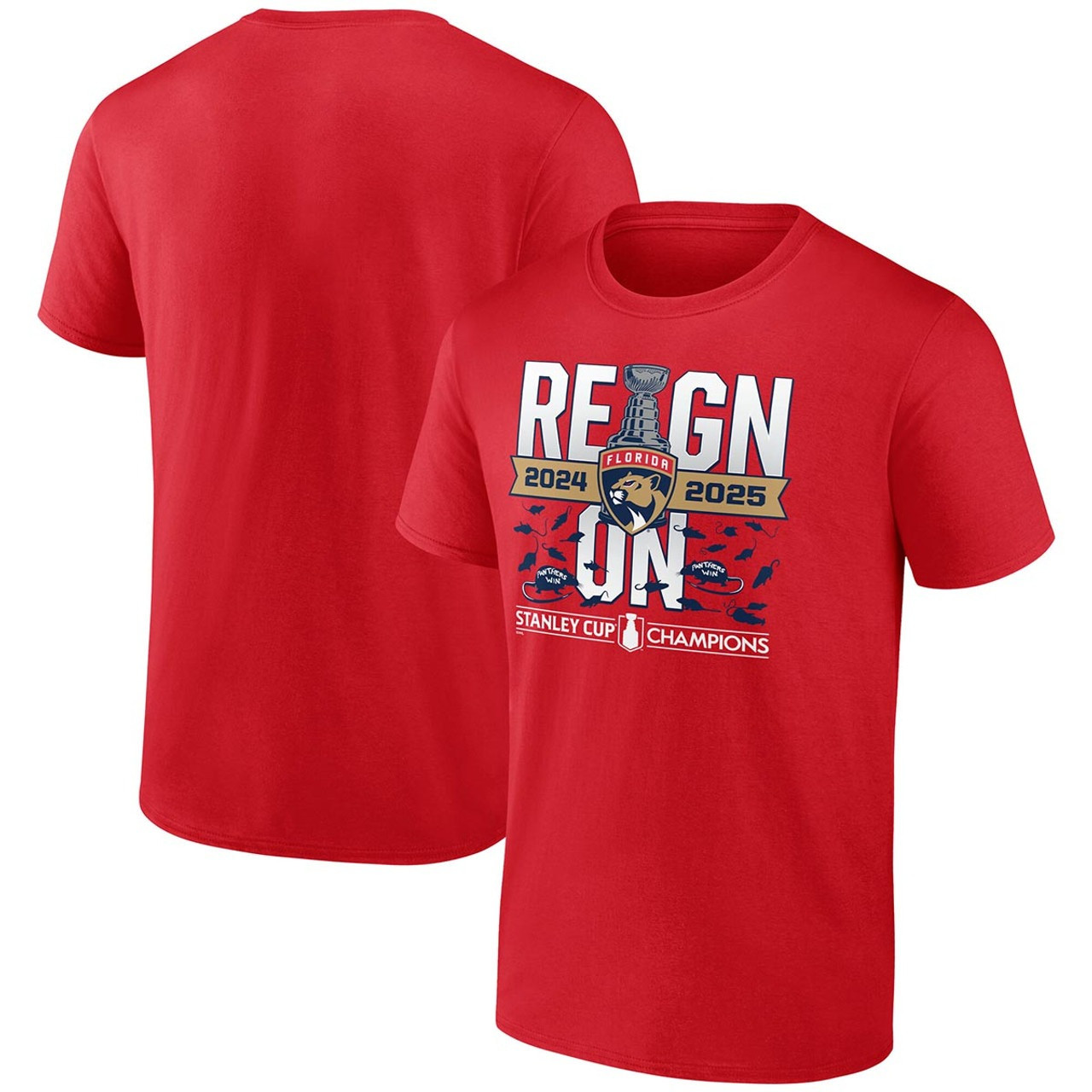 Florida Panthers Stanley Cup Champions 2025 Shirt Reign Championship Hockey Fan Merch Gifts