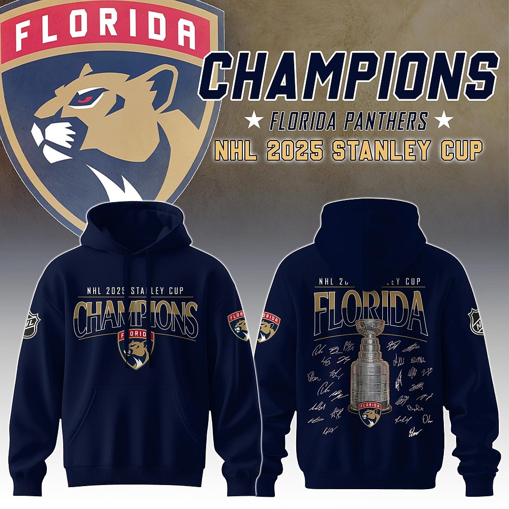 Florida Panthers Stanley Cup Hoodie NHL 2025 Stanley Cup Merch Gifts For Hockey Fan