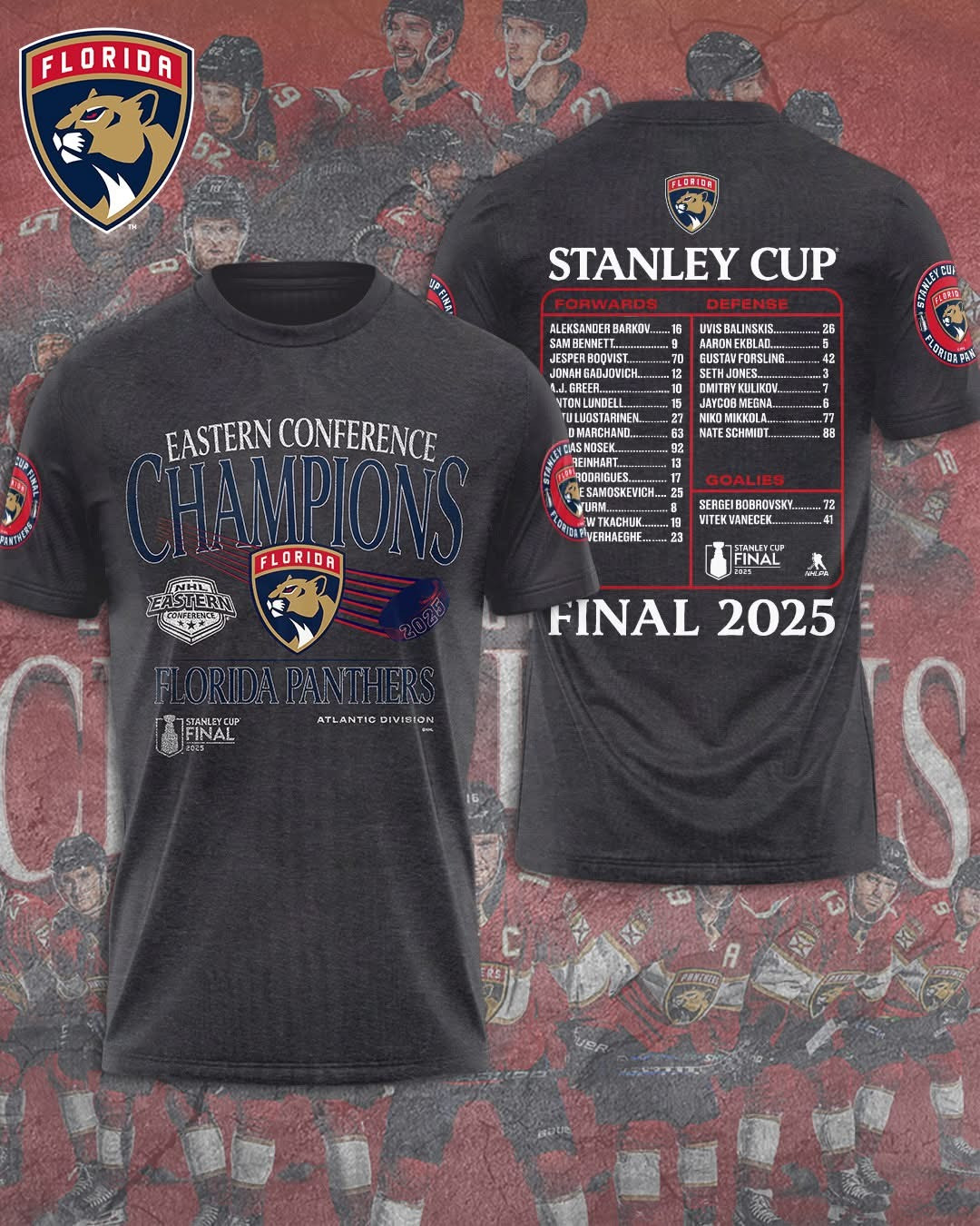 Florida Panthers Stanley Cup Playoffs Final 2025 T-Shirt Florida Panthers Merch