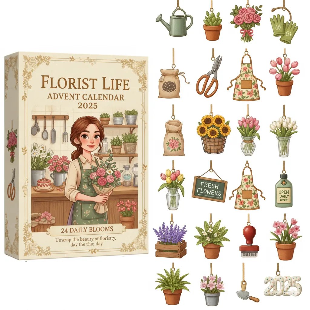 Florist Life Advent Calendar 2025 A Daily Dose Of Florist Christmas Decor Xmas Gifts For Her