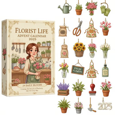 Florist Life Advent Calendar 2025 Christmas Countdown Decor Xmas Presents For Her