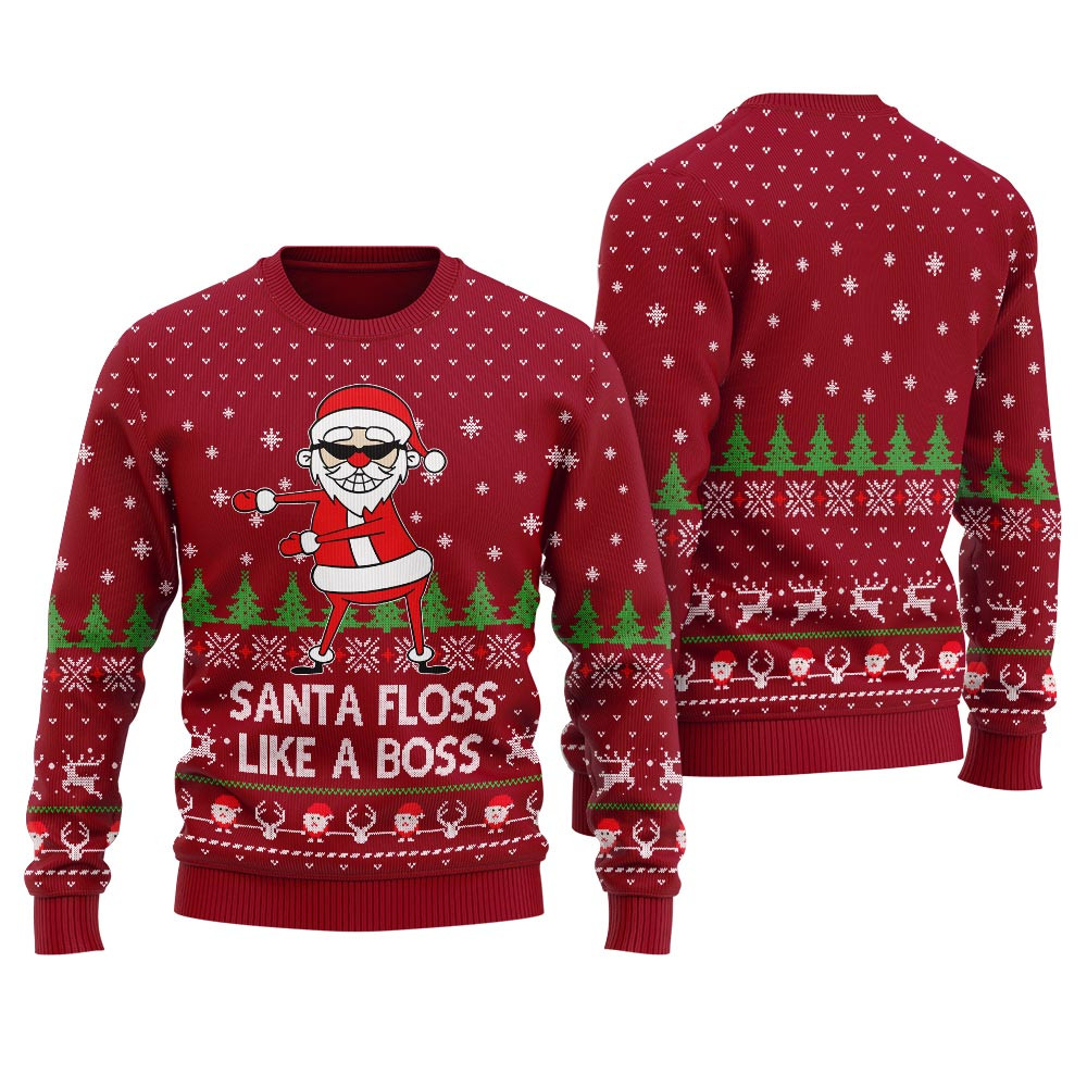 Floss Santa Claus Ugly Christmas Sweater For Men Christmas Merch Gift That Brings Joy and Warmth