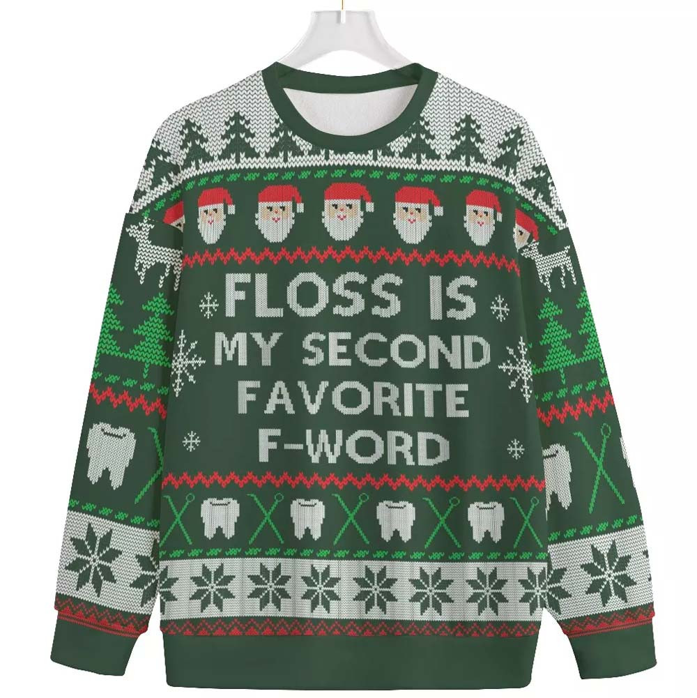 Floss Second Favorite Fword Ugly Christmas Sweater Lovely Merch Gift for Cozy Winter Nights