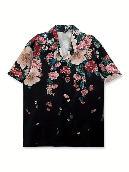 Flourishing Blossom Falling Hawaiian Shirt Traditional Japanese Patterns Flower Shirt Gifts