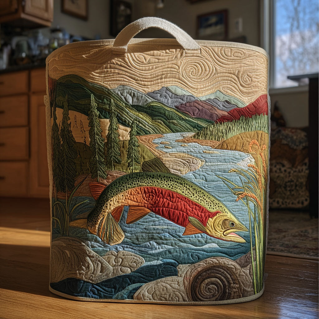 Flow Of Freedom Quilted Laundry Basket Premium Quilted Laundry Bin Gift for Every Household