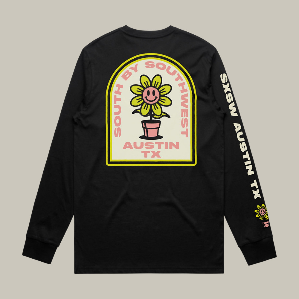 Flower Austin TX Sxsw Long Sleeve Shirt South By Southwest Apparel Cool Gift For Music Lover