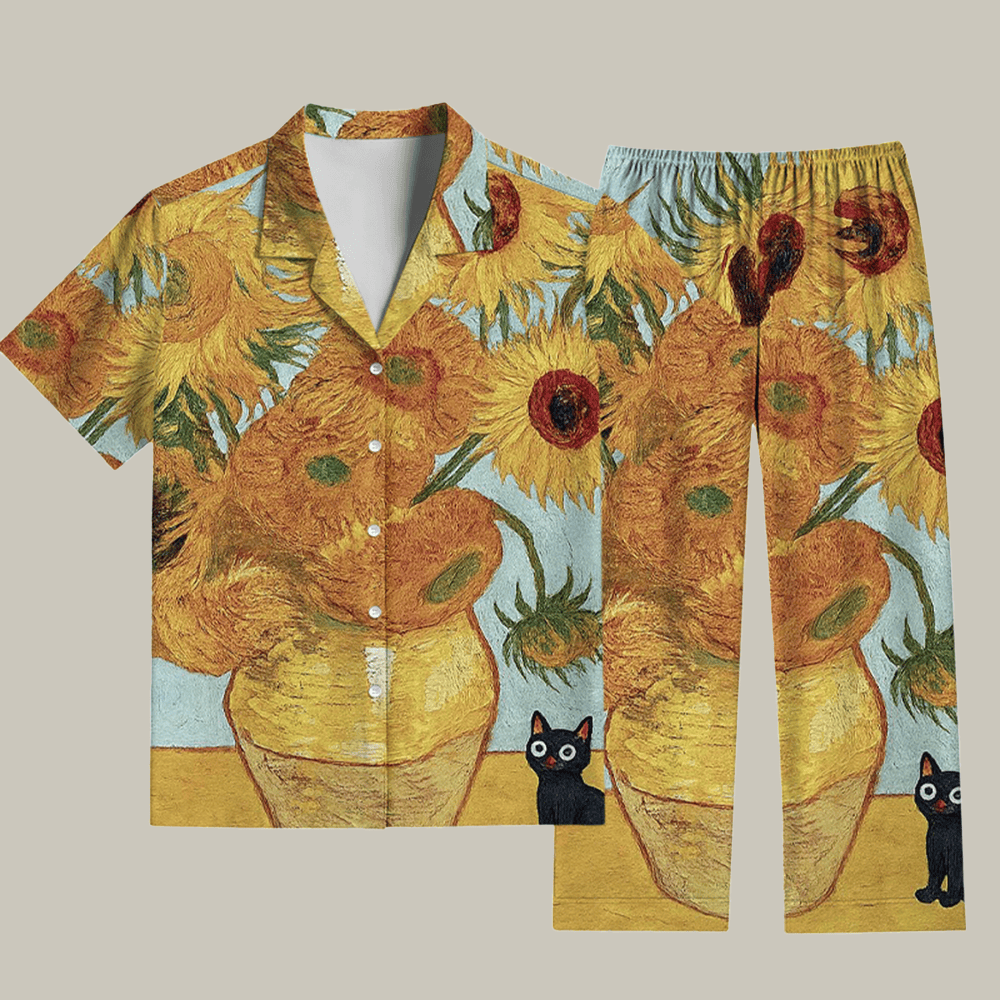 Flower Cat Pajama Set Cool Christmas Apparel Christmas Ideas For Wife