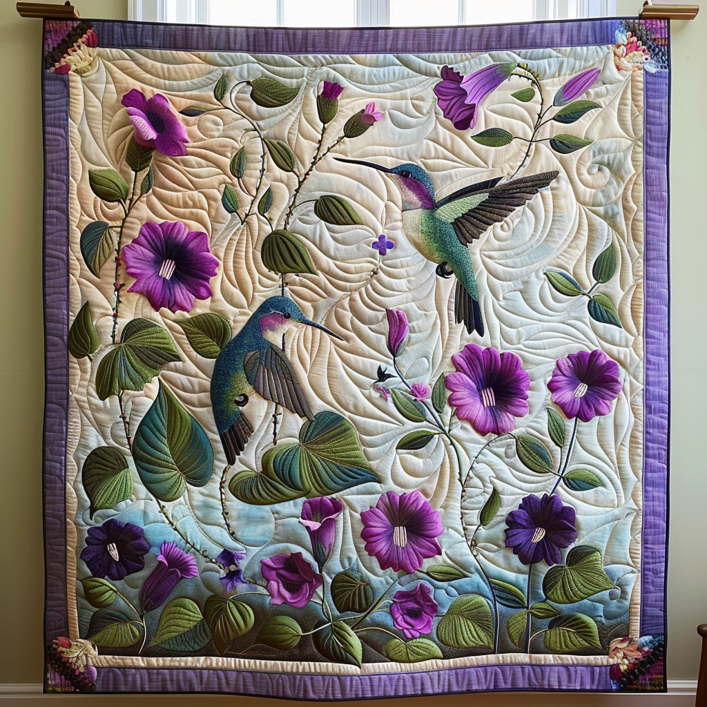 Flower Dance Quilted Blanket Gift Ideas For Bird Lovers