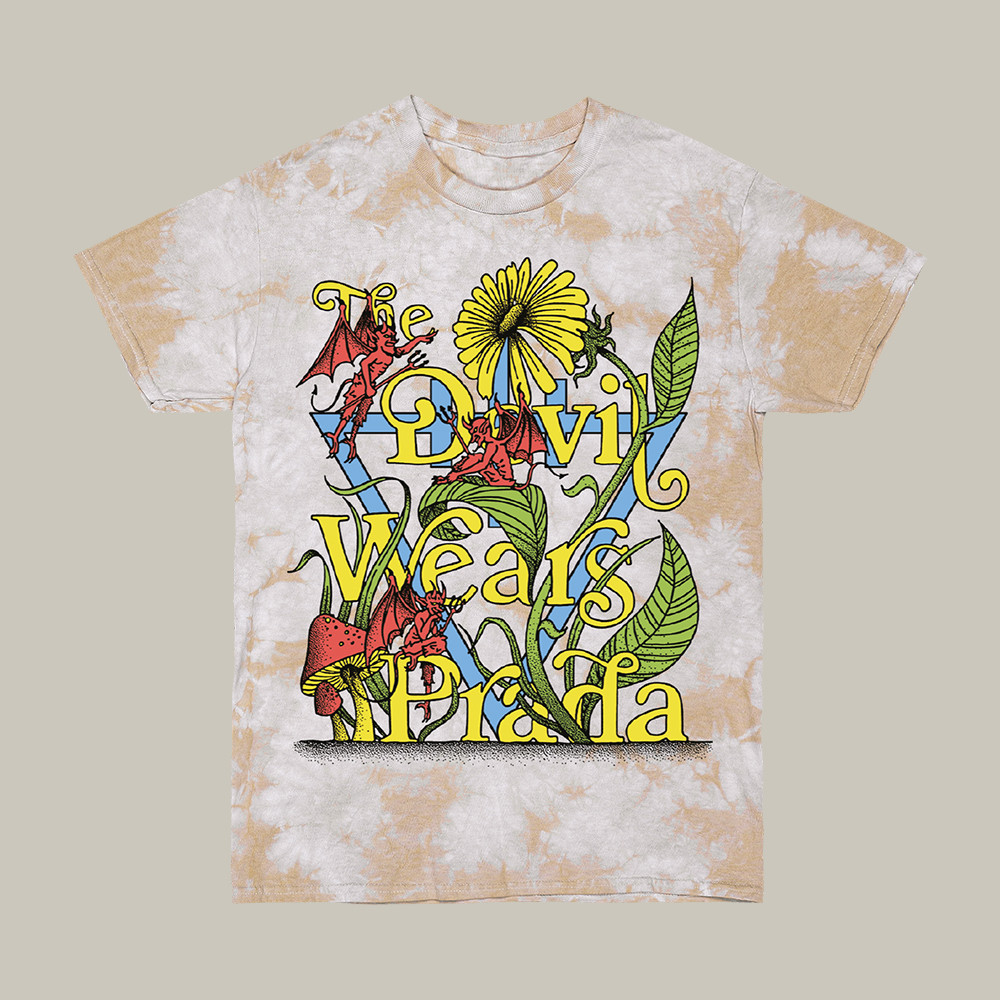 Flower Dye T-Shirt The Devil Wears Prada Merch Present For Music Enthusiasts