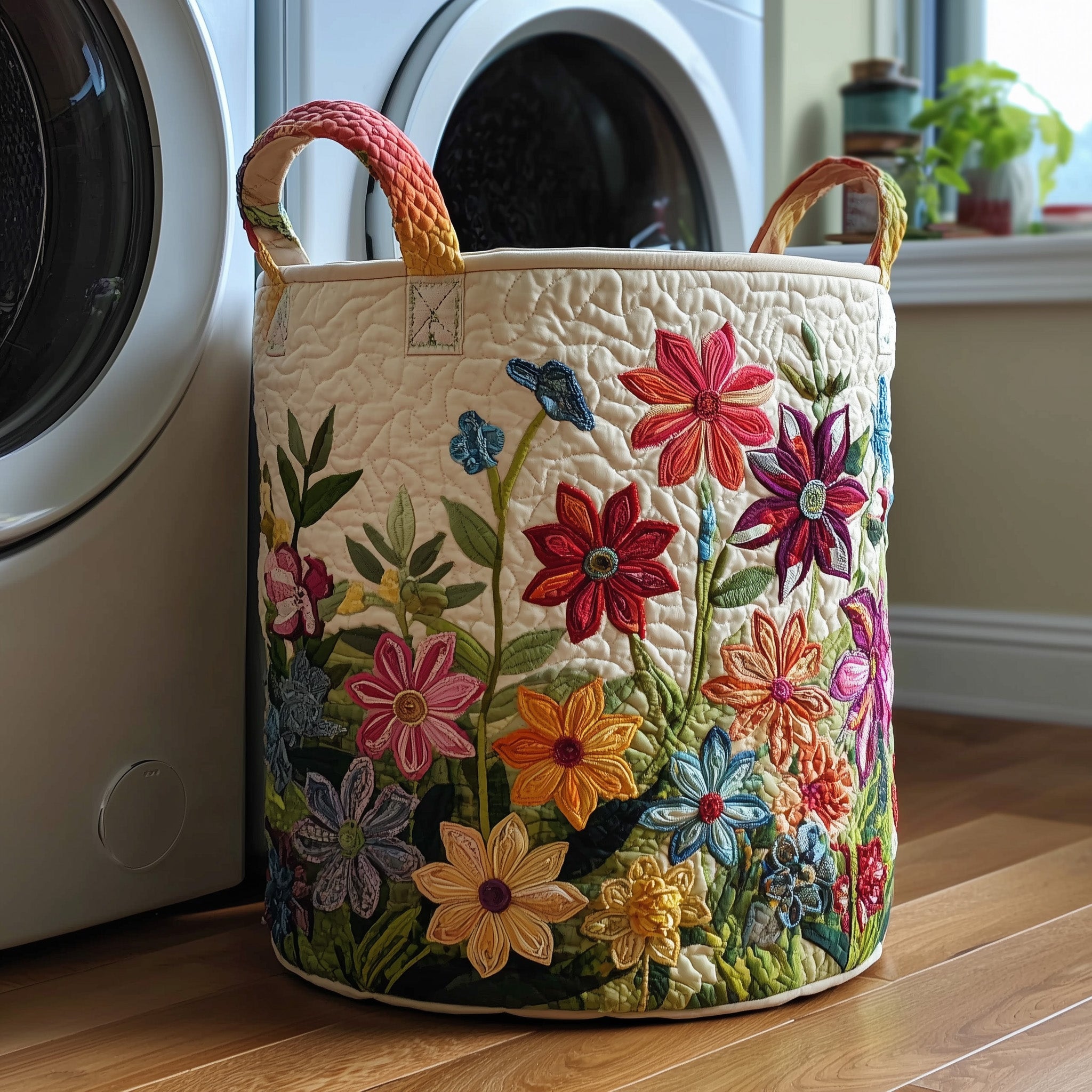 Flower Field Quilted Laundry Basket To My Daughter Sunflower Blanket