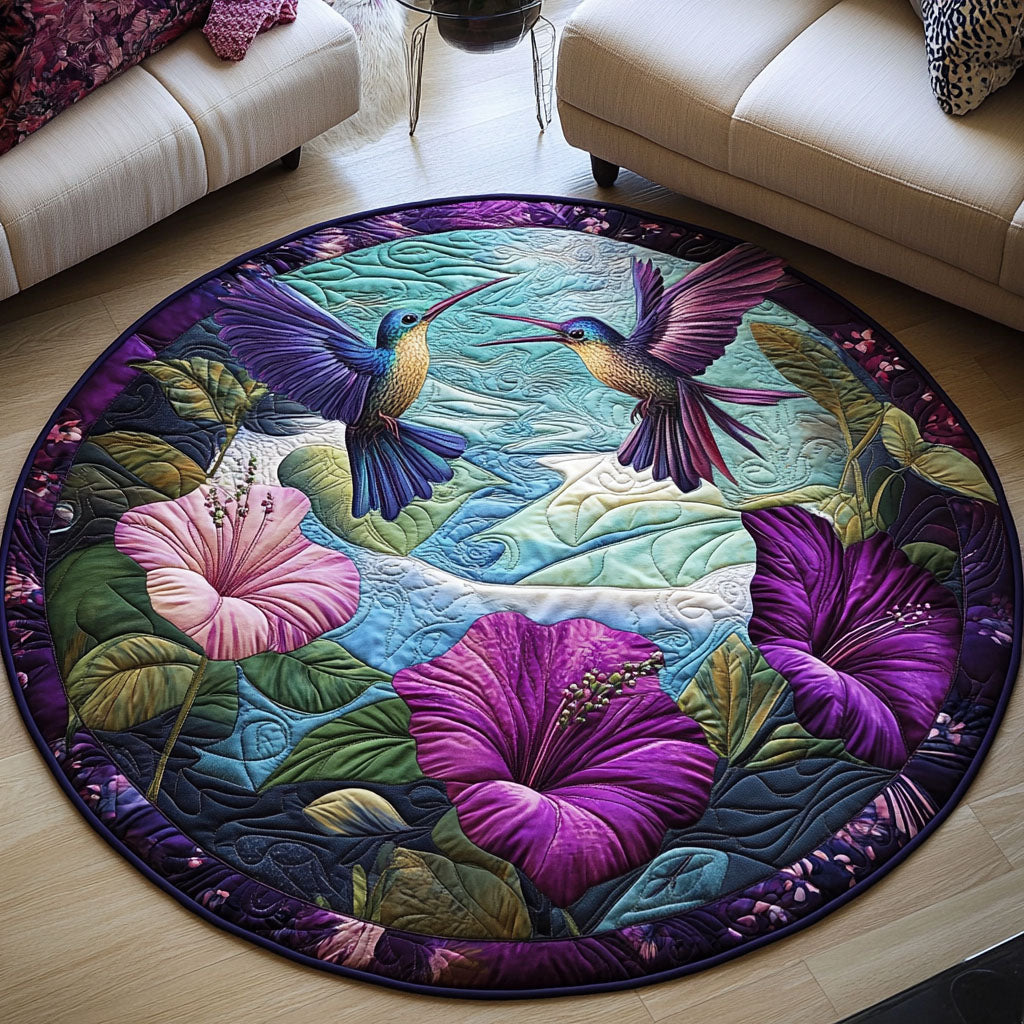 Flower Flight Quilted Round Mat Foyer Decor Ideas Tractor Gifts For Farmer