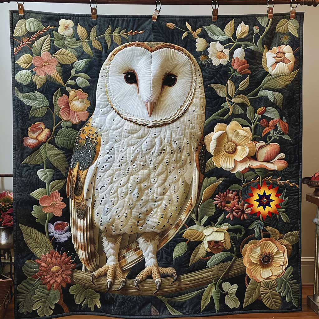 Flower Garden Owl Holiday Christmas Quilt Blanket Christmas Gifts For Employees