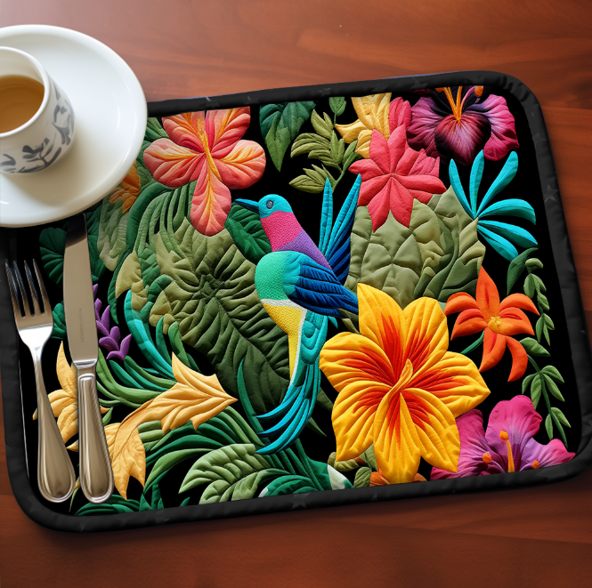 Flower Garden Quilted Placemat Modern Placemats Great Gifts For Mom