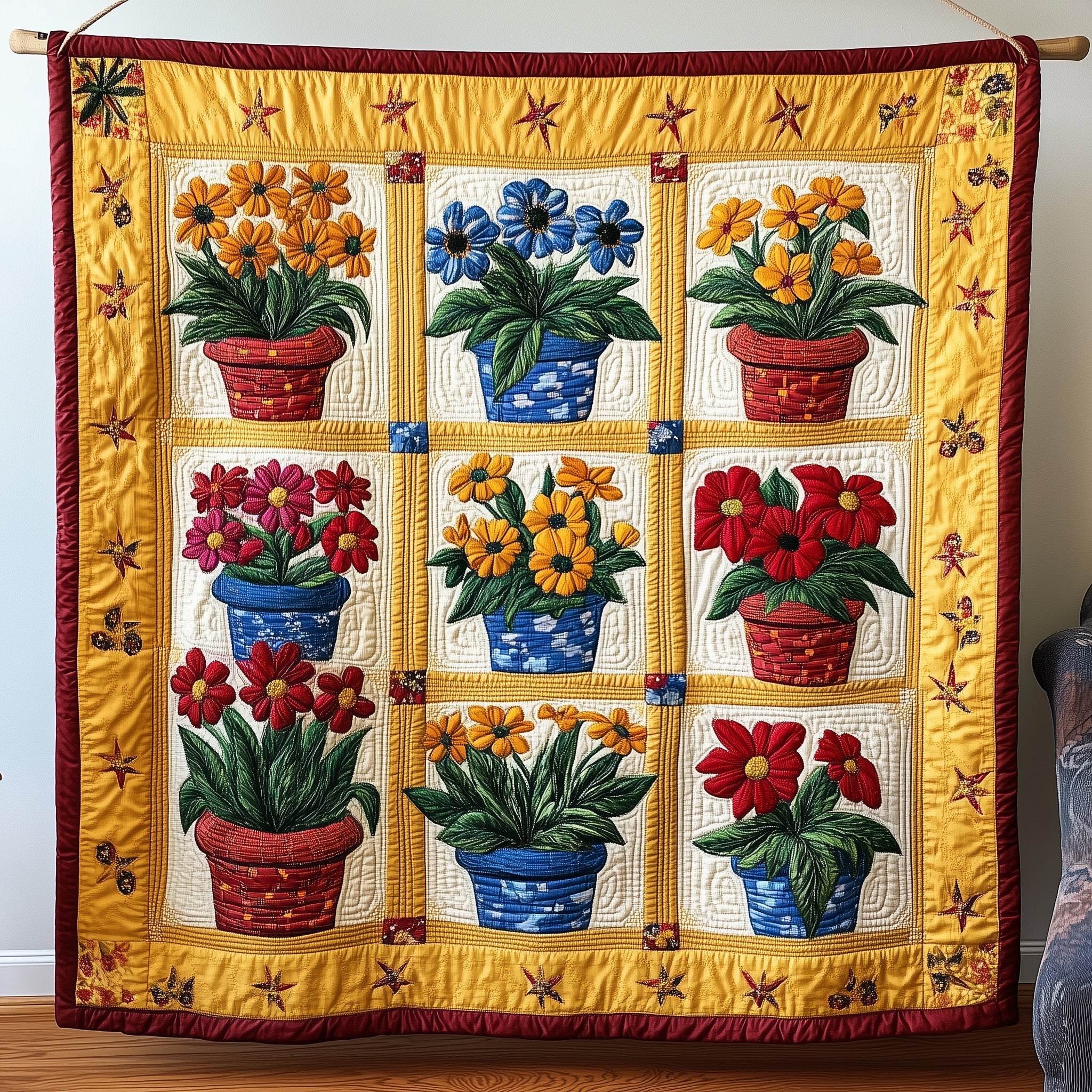 Flower Grid Quilted Blanket Couch Throw BlanketFamily Xmas Gift Baskets
