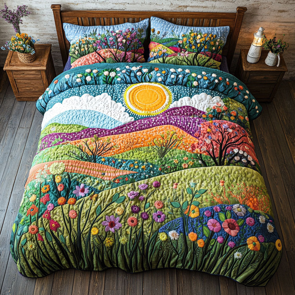 Flower Hill Duvet Cover Set King Size Duvet Cover Housewarming Gifts