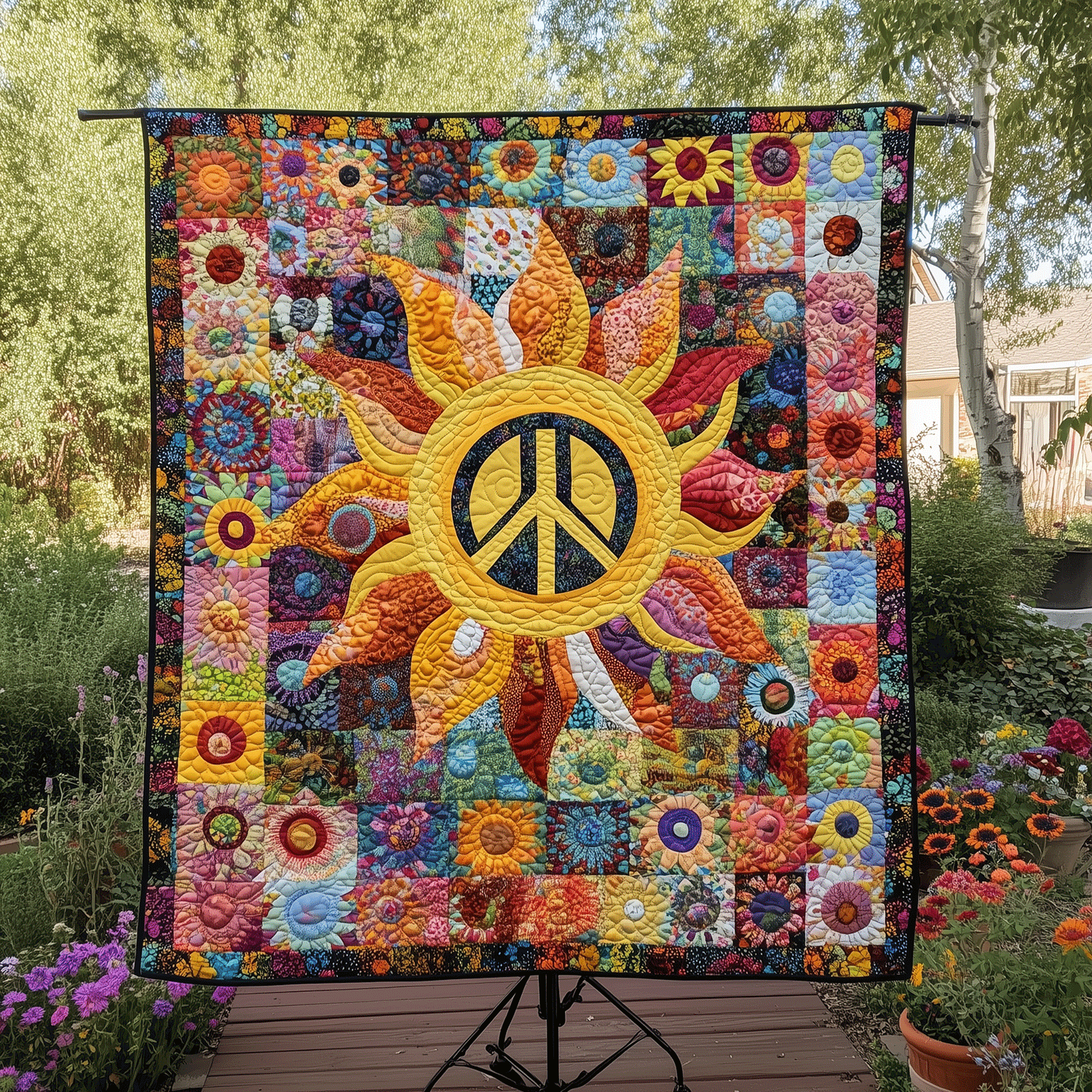 Flower Power Sun Quilted Blanket Christmas Ideas For Her