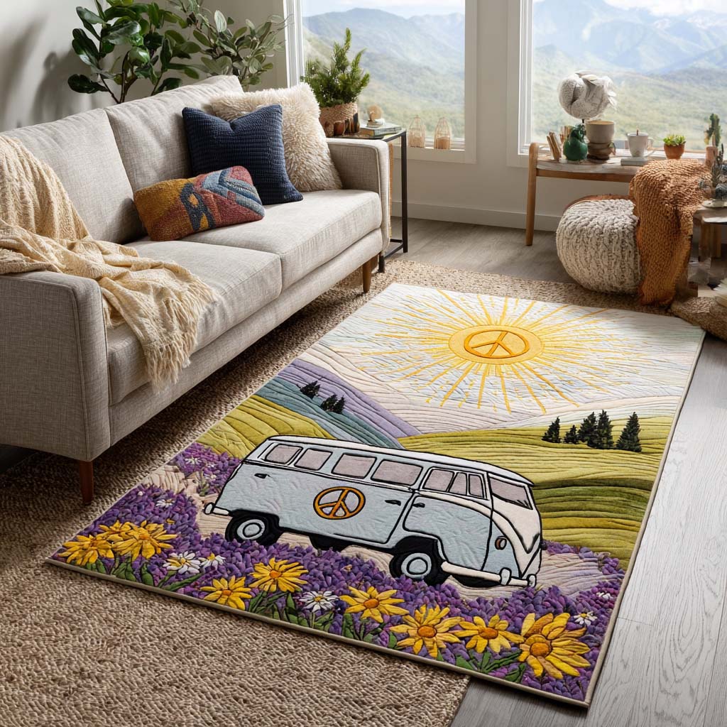 Flower Road Area Rug Entryway Rug Ideas Gifts For The Hippie In Your Life