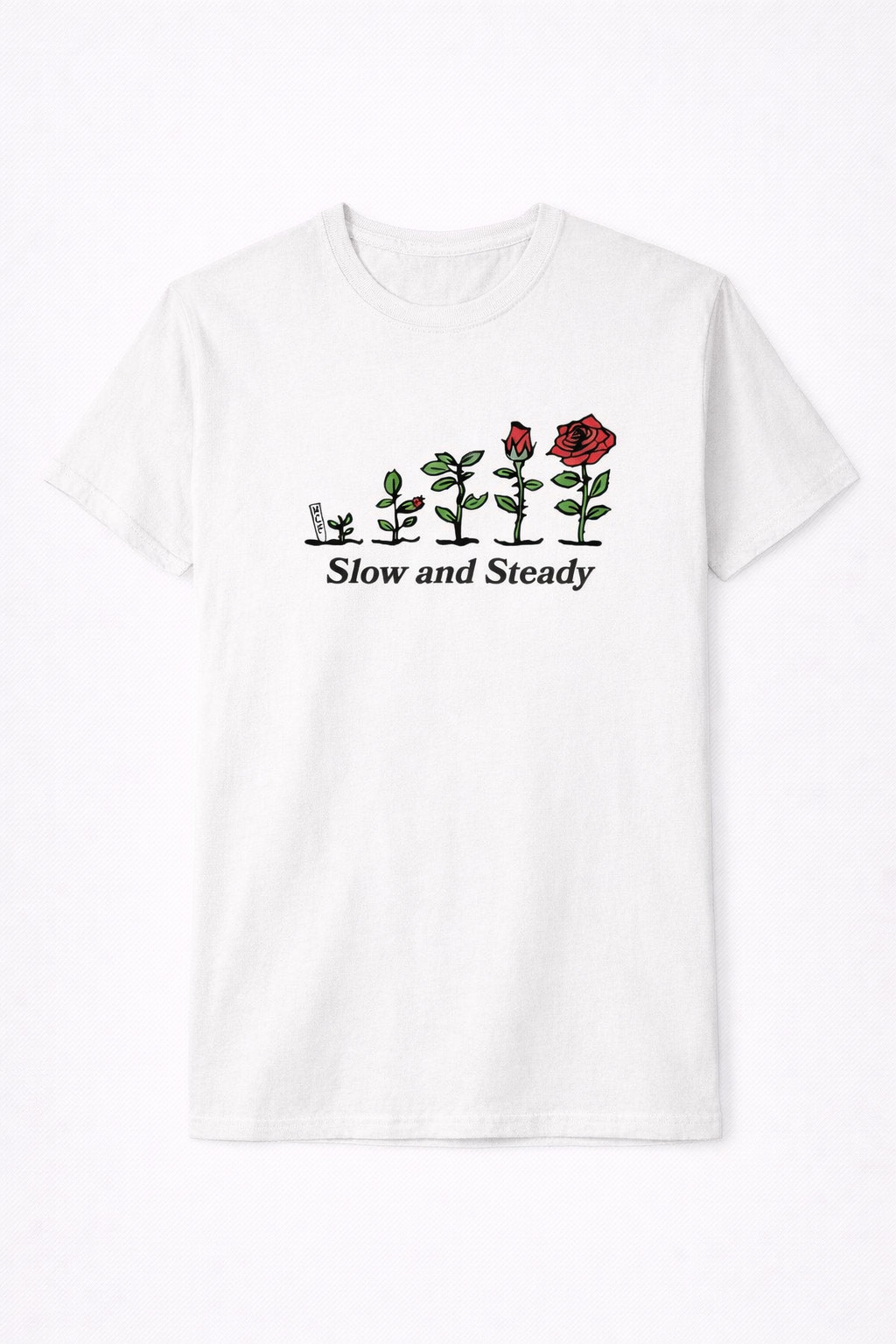 Flower Slow And Steady T-Shirt Wildflower Mental Health Clothing Self Care Gift For Her