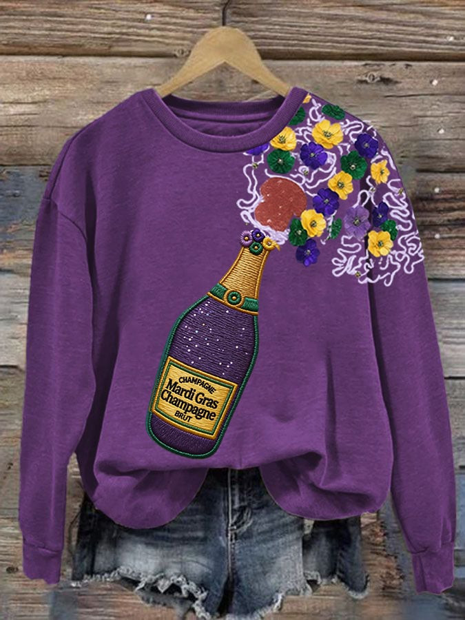 Flowers Mardi Gras Sweatshirt Fat Tuesday Apparel Great Gifts For Mother