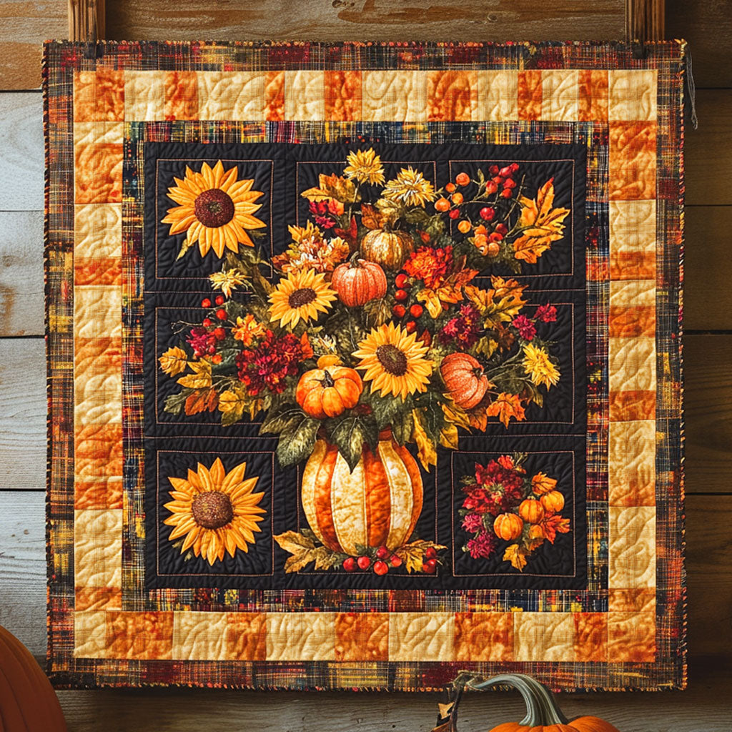 Flowers Vase Decoration Quilt Blanket Fall Throw Blanket Ideal Holiday Flower Lover Gifts