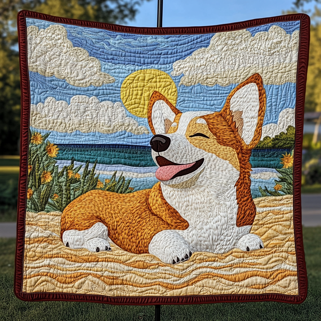 Fluffy Corgi Love Quilted Blanket Dog And Owner Gift Ideas