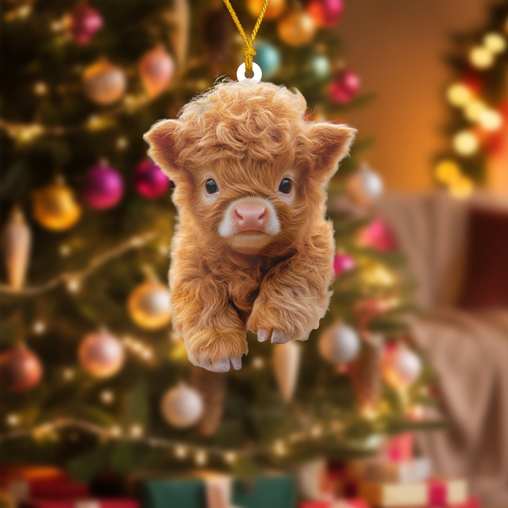 Fluffy Cow Christmas Ornament Xmas Tree Decor Best Christmas Ornaments Gift Ideas