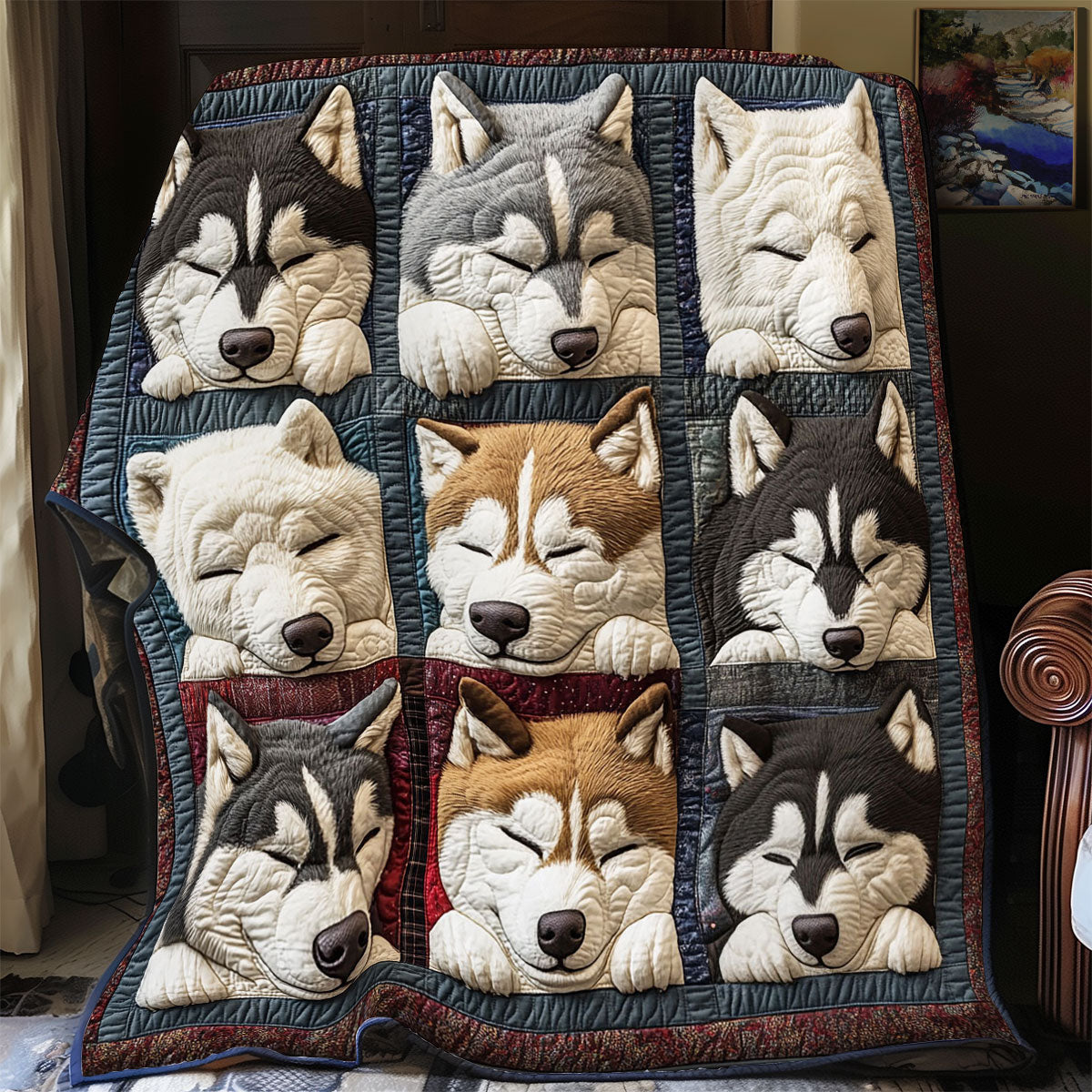Fluffy Dreams Quilt Blanket Christmas Throws Awesome Dog Lover Gifts