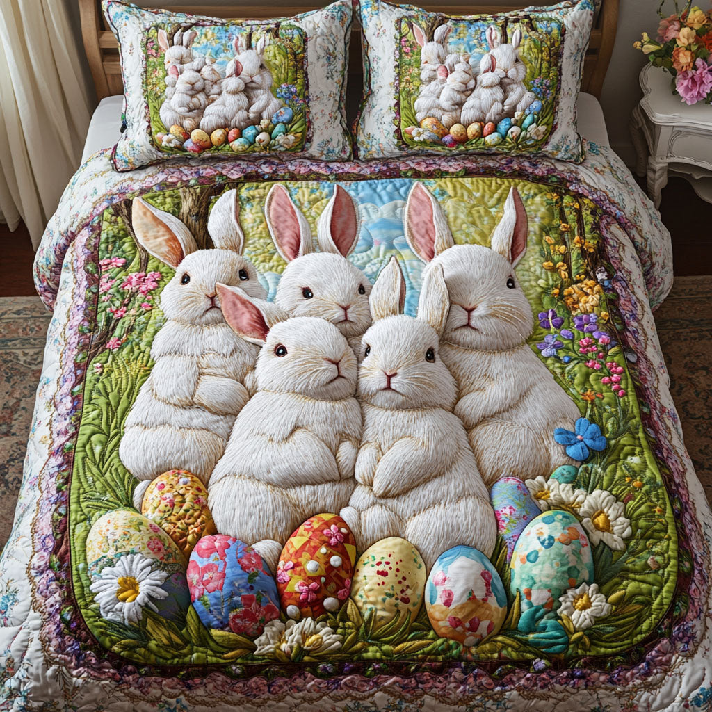 Fluffy Gathering Quilted Bedding Set Bedroom Decor Ideas Cute Easter Gift Items