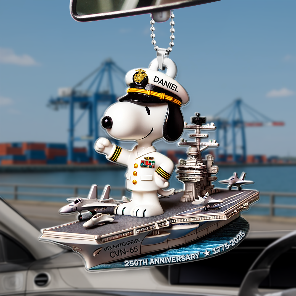 Fluffy Sidekick Car Ornament - Personalized Gifts For Veteran - Christmas Ornament Gift Idea