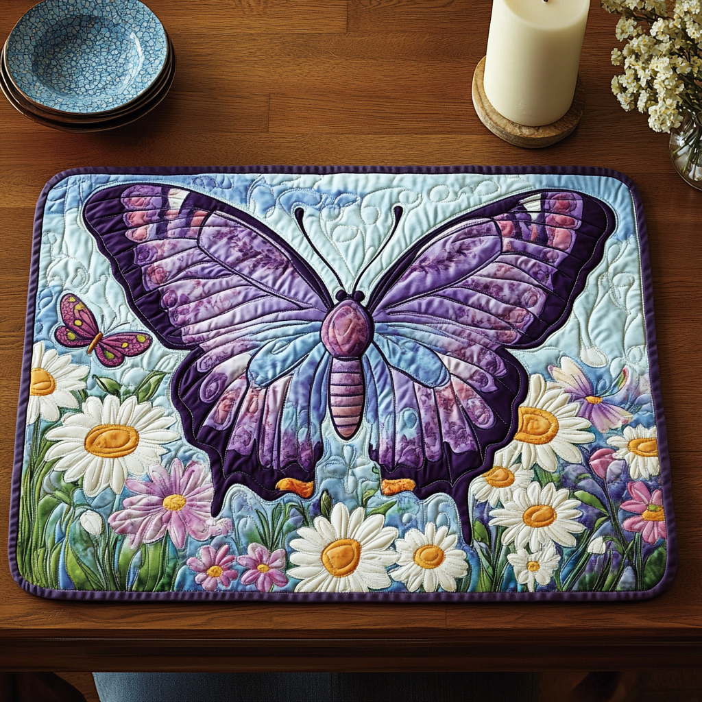 Flutter Garden Quilted Place Mat Dining Table Accessories Gifts For Farm Owners