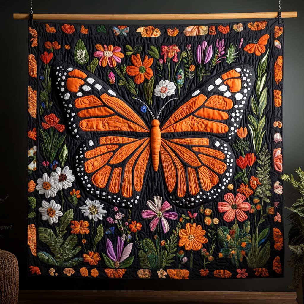 Fluttering Beauty Quilted Blanket Butterfly Birthday Presents