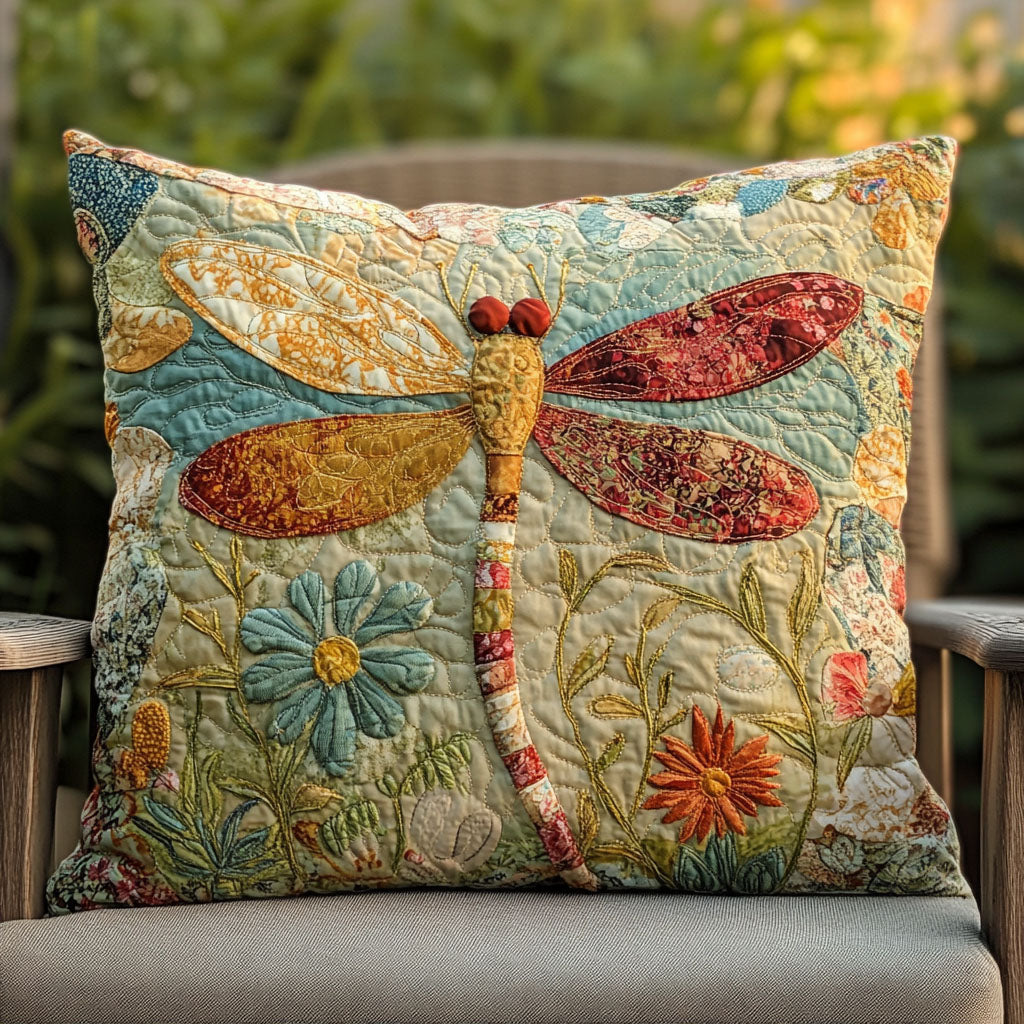 Fluttering Beauty Quilted Pillow Case Throw Pillow Cases Cute Dragonfly Lover Ideas For Gifts
