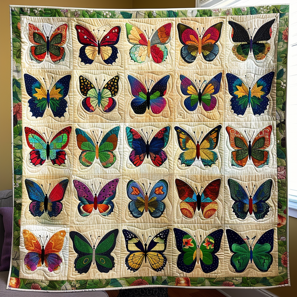 Fluttering Butterflies Quilted Blanket Butterfly Gifts For Her