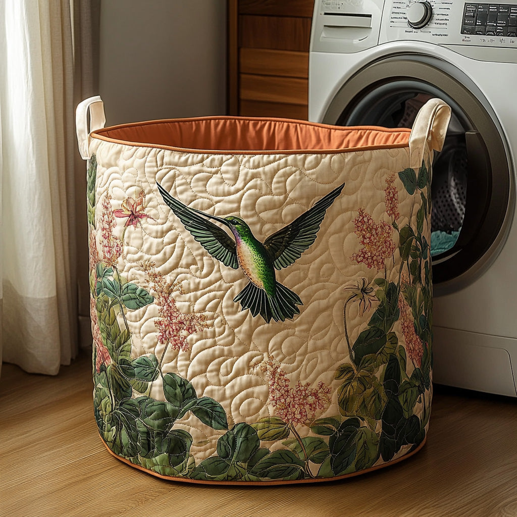 Fluttering Grace Quilted Laundry Basket Merch For Dad