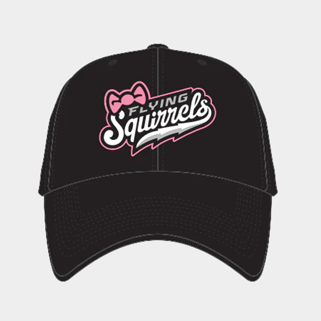 Flying Squirrels Merch Richmond Flying Squirrels Nutasha 47 Curly Squirrel Embroidered Hat