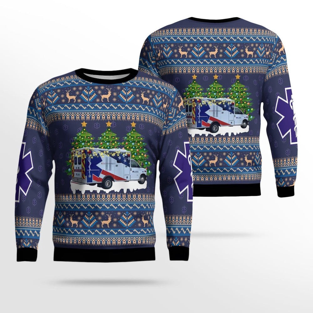 Foley Alabama Medstar EMS AOP Ugly Sweater Xmas Unisex Sweater Christmas Gifts For Men Women