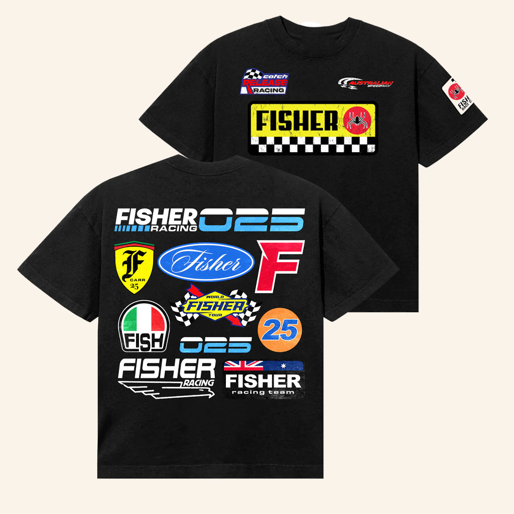 Follow The Fish TV Merch Racer Logo T-Shirt Followthefishtv Merch Gifts For Son