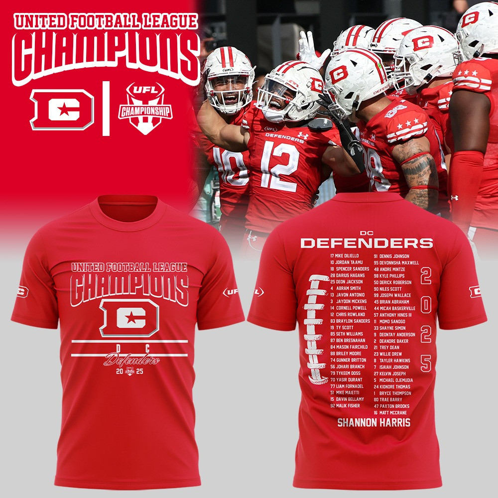 Fontaines DC Defenders United Football League Champions 2025 Shirt Fan Merch Gifts For Him