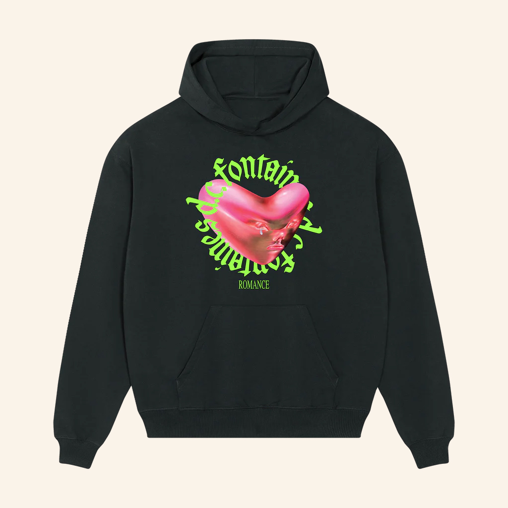 Fontaines DC Merch Romance Heart Hoodie Christmas Gifts For Sister Fontaines DC Merch Romance Heart Hoodie Christmas Gifts For Sister